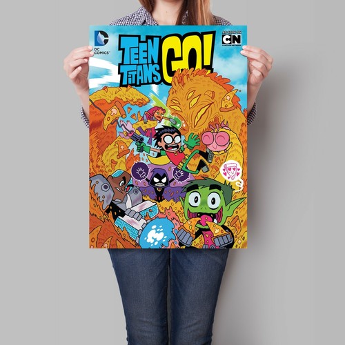 Teen titans poster bambini - go!,